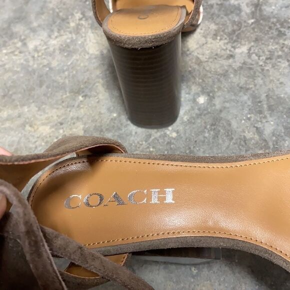 Coach Madison Lux Snake/Suede Block Heel Size 6.5 - Picture 8 of 10